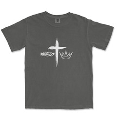 Cross With Crowns Shirt Christian Shirts for Men Graphic Jesus Shirts For Men