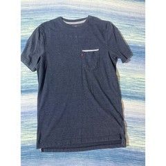 Levis Mens Small Navy Blue Heather Pocket T-Shirt Short Sleeve Crew Neck Tee