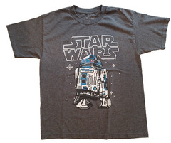 Star Wars R2D2 Gray Short Sleeve T – Shirt Size X L Cotton / Polyester