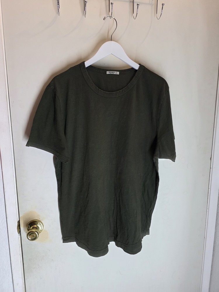 Buck Mason Men’s Crewneck Short Sleeve Tee Dark Green 100% Cotton Size XL