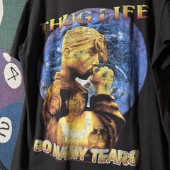 Vintage 90s Tupac Thug Life Memorial Rap T-shirt Size XL