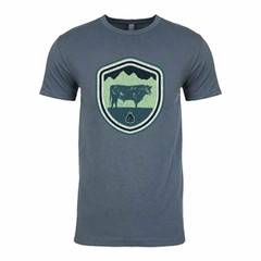 STS Ranchwear Men’s Mint Crest Tee (Indigo) STS6210IN