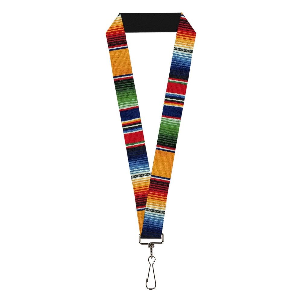 1.0 Inch Lanyard Zarape2 Vertical Multi Color Stripe Accessory ID Badge