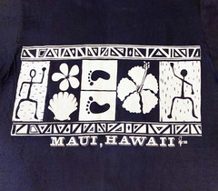 Vintage 90’s MAUI HAWAII Hibiscus Flower Island Artwork Poly Tees T-Shirt – M