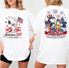 America 250th Anniversary Shirt, Peanuts 1776-2026, 4th of July Tshirt