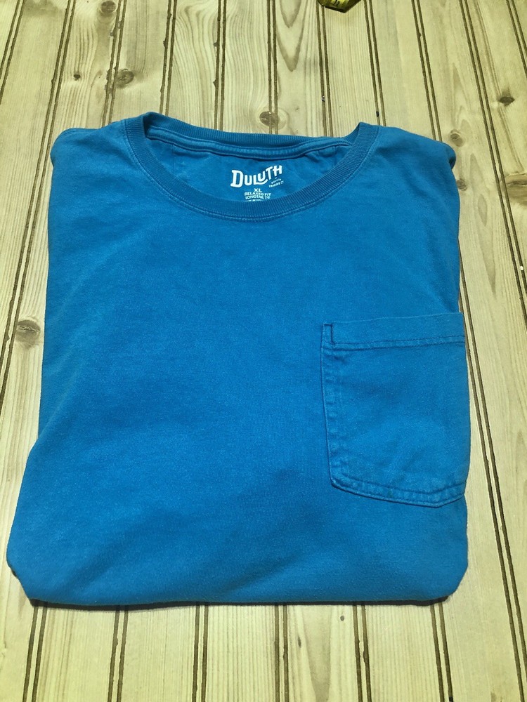 Duluth Trading Relaxed Fit Longtail T Short Sleeve Blue T Shirt Men’s XL