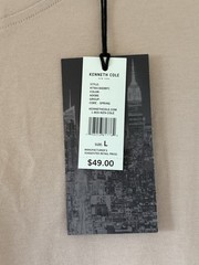 Kenneth Cole Large Knit V-Neck T-Shirt Adobe Soft $49