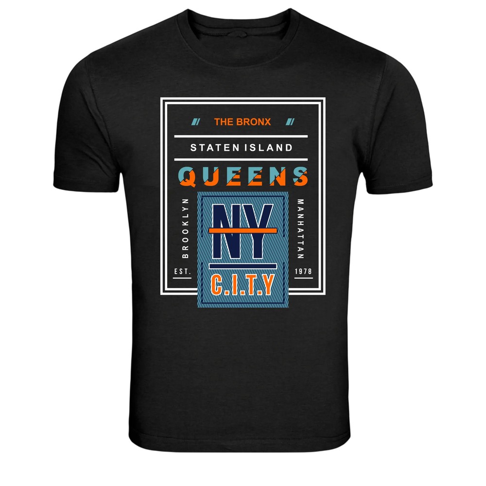 NY City Boroughs Bronx Queens Brooklyn Graphic T-Shirt