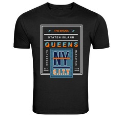 NY City Boroughs Bronx Queens Brooklyn Graphic T-Shirt
