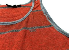 Vans Men’s Size Large 100% Cotton Y2K Striped Maroon Red Summer Tank Shirt