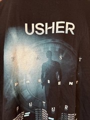 Usher Past Present Future Tour Black Shirt Size 2XL Mens Black & Pink