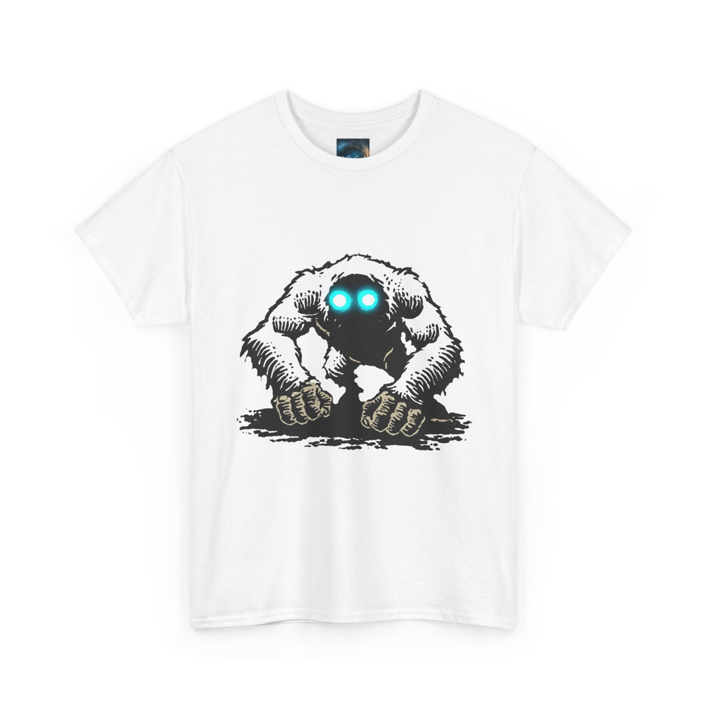 Men’s Yeti Graphic T-Shirt Glowing Eyes Bigfoot Sasquatch Printed Tee