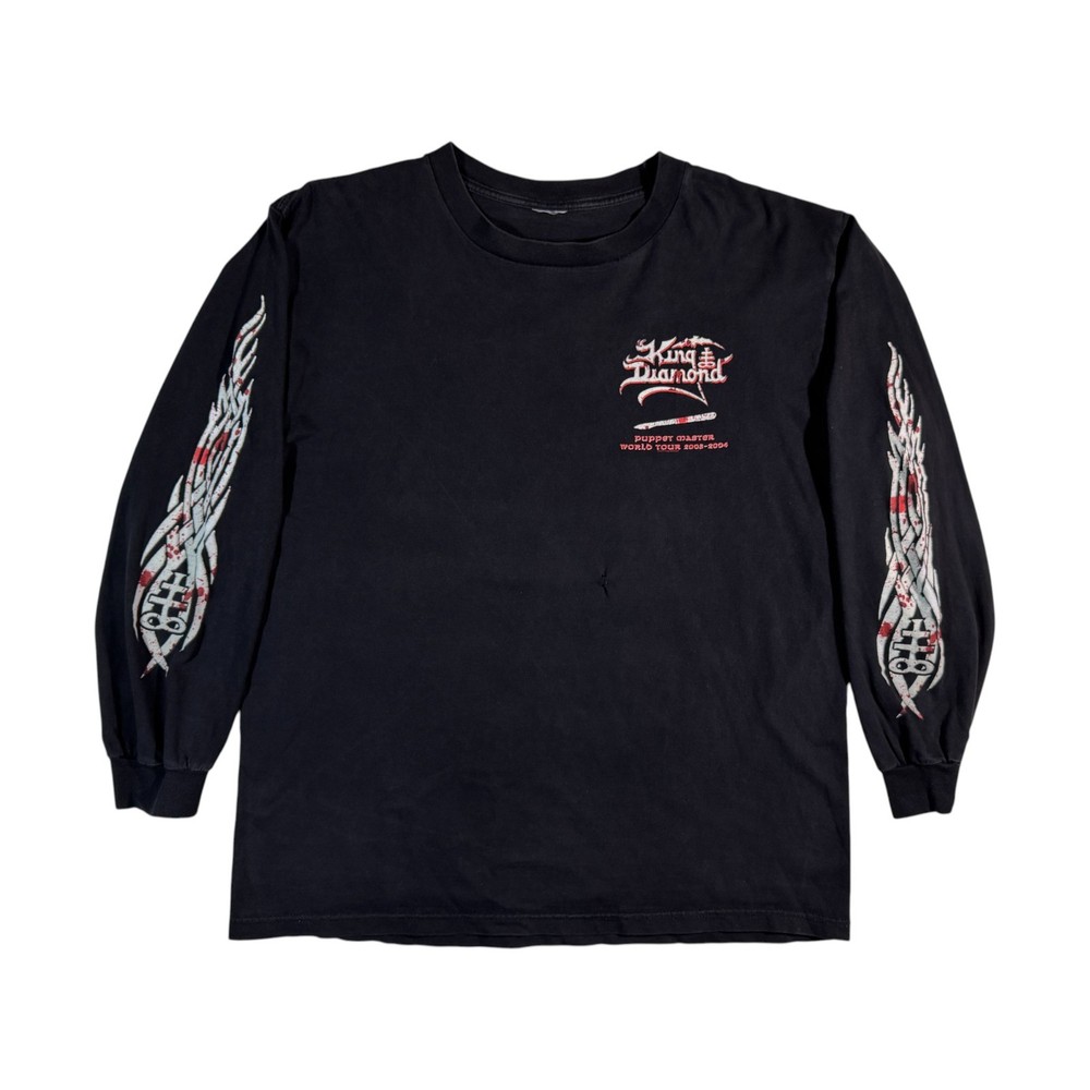 Vintage 2004 King Diamond Puppet Master Tour Long Sleeve Distressed Tee L