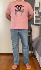 LAT Heather Pink Size XL Cut Off Crop Crewneck Short Sleeve T-Shirt