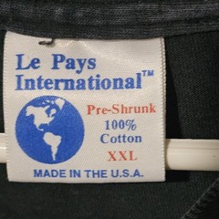 Le Pays International Peace Around The World Vintage Single Stitch Tee Shirt XXL