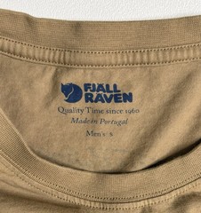 Fjallraven Hiking Outdoor Trek TShirt Beige Logo Tee Mens Small