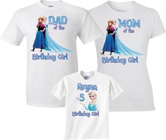 FroZen Birthday Girl Elsa Anna Bday Girl Family Funny Cute matching T-Shirts