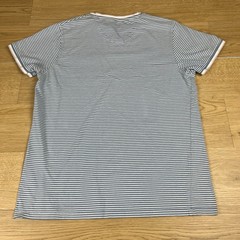 Common People Men’s Blue Pink Striped Pocket Cotton Tee T Shirt M Medium Indi