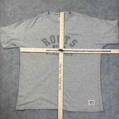 Roots Athletics Shirt Mens Small Gray 1973 Logo Graphic Tee Crew Neck Canada