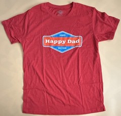 Hard Seltzer Happy Dad Full Send Graphic T-Shirt Men’s Large Red Nelk Boys