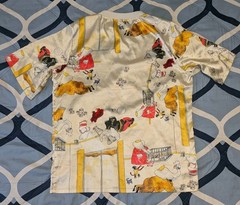 VTG 90s Babar The Elephant TV Show All Over Print Silky Polyester T-Shirt S