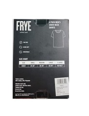 Frye Men’s Crew Neck Shirts 4 Pack White -Black -Gray-Dark Grey-Medium NEW