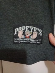 PVL Gold Popeyes Supplements T Shirt Size Medium