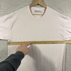 Vintage Hanes Blank T-Shirt Adult Large Pink Heavyweight 50/50 Y2K 90’s Classic