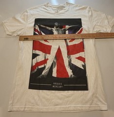 FREDDY MERCURY of QUEEN Concert (L) T-Shirt BRITISH FLAG