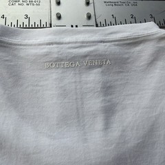 Bottega Veneta White Chevron Embossed Shirt Size 48 Luxury Tee Made In Italy
