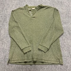 VTG Henley Pullover Long-Sleeve T-shirt Men’s L Taylor Henry Green Cotton Y2K