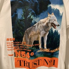 Reason Clothing Brand Trust No 1 Wolves Sheep White Long Sleeve Shirt Men’s M