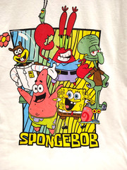 Nickelodeon SpongeBob Graphic T-Shirt Men’s Medium Tall White Cartoon Tee
