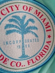 Men’s Eternity BC / AD Miami the Magic City Dade Co Blue Turquoise T Shirt Sz XL