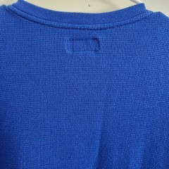 Polo Ralph Lauren Mens XL Blue Thermal Waffle Knit Long Sleeve Poly/Cotton Blend