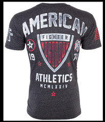 AMERICAN FIGHTER Heather Black CUMBERLAND Athletic Graphic T-shirt NWT