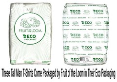 6 White Tall Man 3XLT 54-56 Inch V-Neck T-Shirts Fruit Of The Loom 3EG 137-142CM