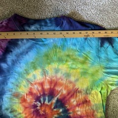 NEW Rainbow Spiral Tie Dye T-Shirt SIZE XL Unisex Ice Dyed Soft Cotton Colorful
