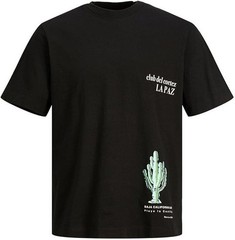 Jack & Jones Men’s Crew Neck Belmortfront Short Sleeve Tee,Black, XL,MSRP $44.50