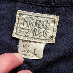 Bronson Shirt Men Large Blue Henley Short Sleeve Cotton Jersey Rib Cuff Tee Slim