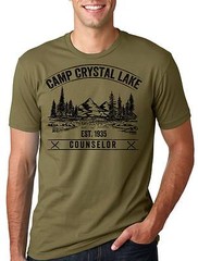 Camp Crystal lake T-shirt Counselor T-shirt Camping Camp Tee shirt