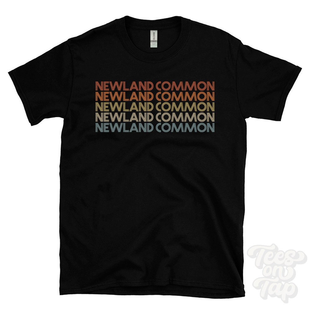 NEWLAND COMMON REPEATED RETRO STYLE T-SHIRT mens & womens uk place name gift