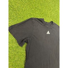 Adidas Mens Black Short Sleeve Center Logo Graphic T-Shirt Size Large Normal Fit