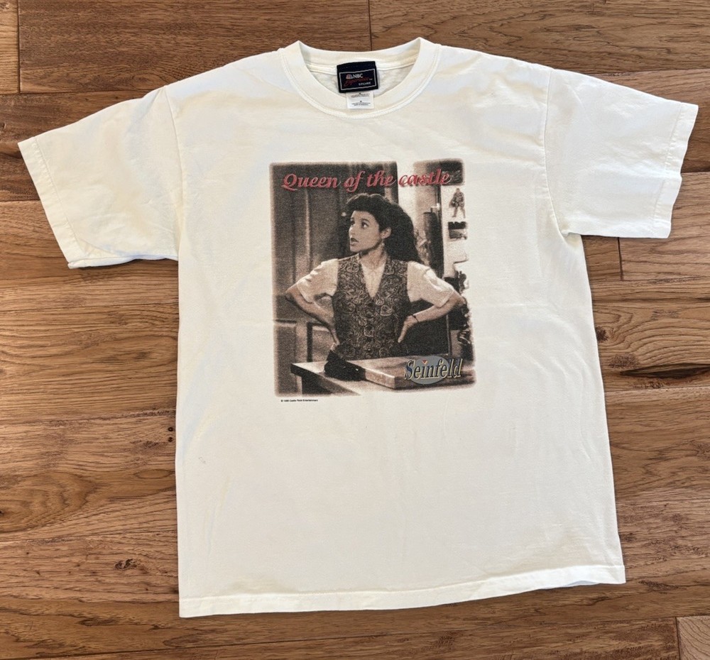 VTG 1998 Seinfeld Queen Of The Castle Elaine Shirt NBC Experience Store Mens M