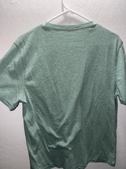Lucky Brand Men’s Green Solid Henley T-Shirt Short Sleeve Button Size L