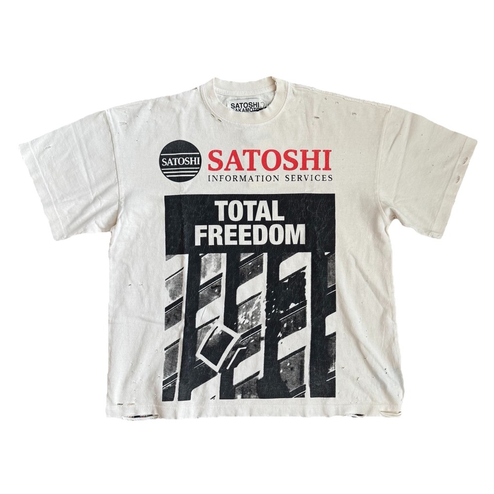 Satoshi Nakamoto – Total Freedom T-Shirt Size: M