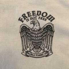 Hillbilly Flannel Co Shirt Mens Large Freedom Is Not Free Eagle Graphic Tee