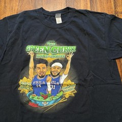Gildan Shirt Mens Large Black Green Curry Philly Basketball Parody Tee T-Shirt