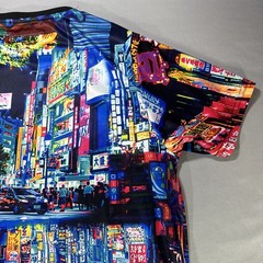 Drill Clothing Fresh Prints of Tokyo T-Shirt Mens Cyber Streetwear Neo-Noir Neon