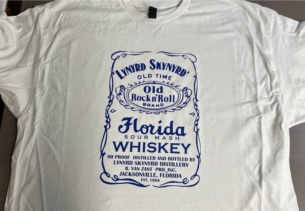 Blue Lynyrd Skynyrd Southern Rock Jacksonville Music T shirt Florida whiskey
